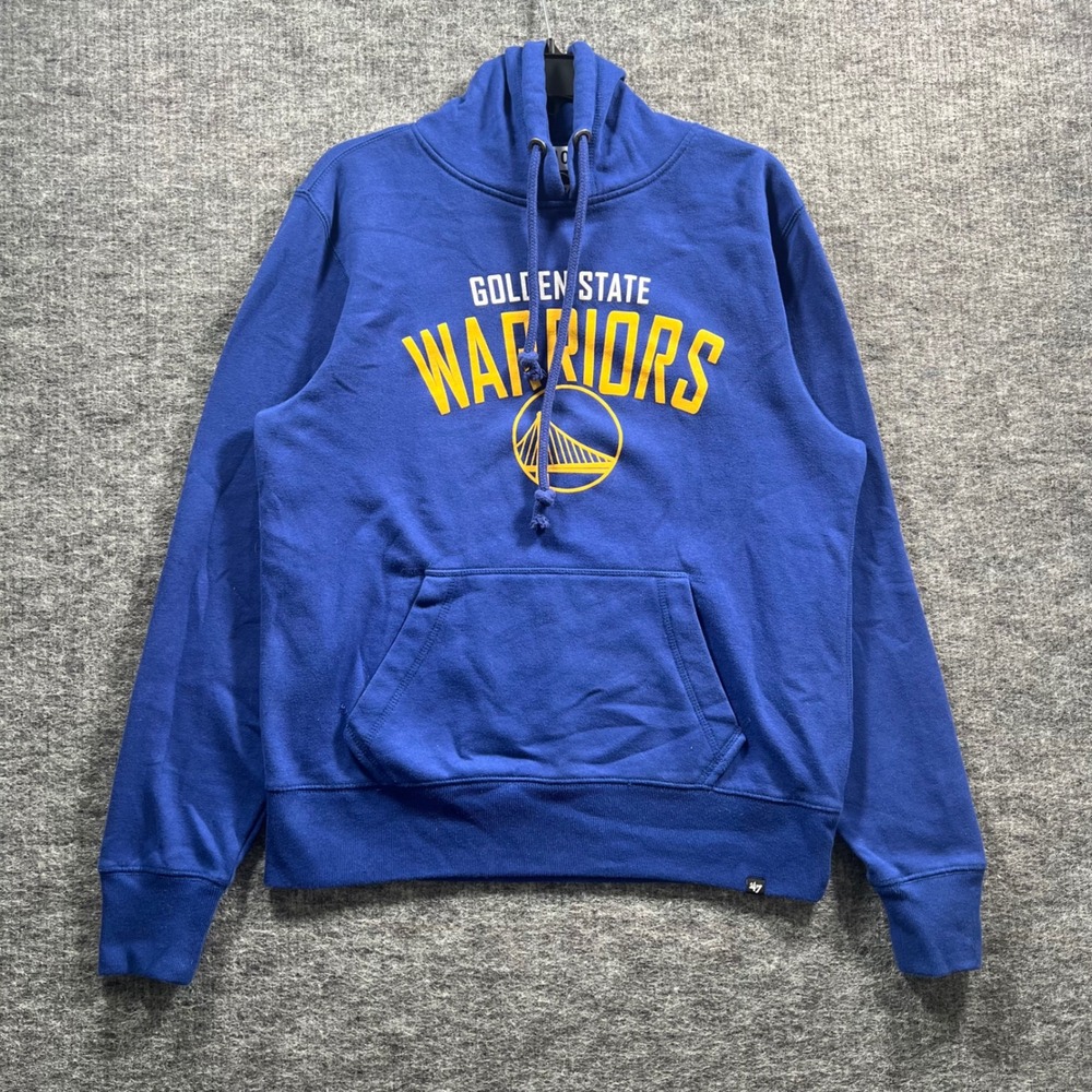 47 Brand Golden State Warriors Hoodie Mens Small Blue Pullover Sweatshirt
